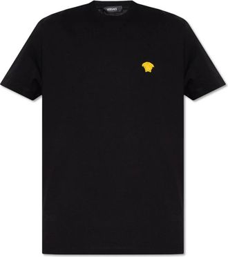 Versace T-shirt met Medusa-gezicht - Heren - T-shirts - Zwart - S - Katoen - Tops