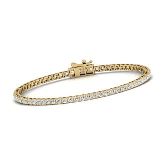 Diana M. Jewels Diana M Lab 1 Carat TW Diamond Tennis Bracelet in 14K YELLOW Gold