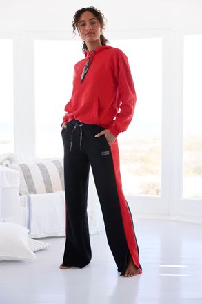 Bench Kapuzensweatshirt BENCH. LOUNGEWEAR, Damen, Gr. 32/34, rot, Sweatware, Obermaterial: 60% Baumwolle, 40% Polyester, unifarben, bequem h&uuml;ftlang, ohne Au