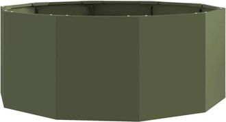 vidaXL Jardinera Verde Oliva 90 x 90 x 35 cm Acero vidaXL