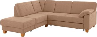 HOME AFFAIRE Ecksofa »Belfort L-Form« mit Federkern, wahlweise mit Bettfunktion und Stauraum