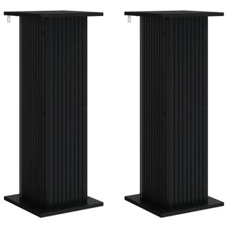 vidaXL Soporte De Plantas 2 Pcs Negro 30,5 X 30 X 80,5 Cm Vidaxl