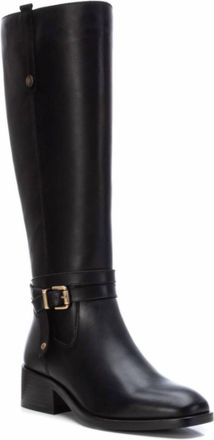 Xti Womens Carmela Leather Dress Boots In Black
