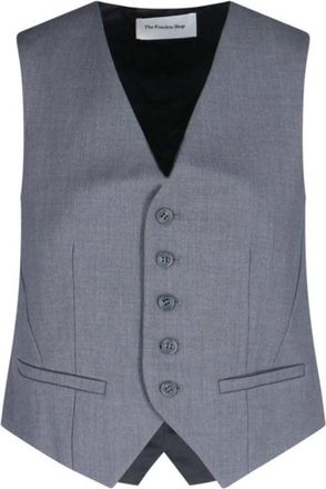 Frankie Shop Gilet With Adjustable Back Strap And Asymmetrical Hemline