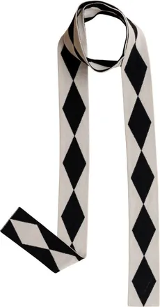 TBCo Merino Wool Harlequin Skinny Scarf in Black Harlequin at Nordstrom, Size Small