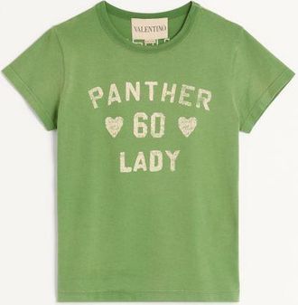 Valentino T-Shirt In Cotone Stampato Donna LAUREL/BETULLA XL