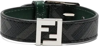 Fendi Bracciale con fibbia FF - Nero