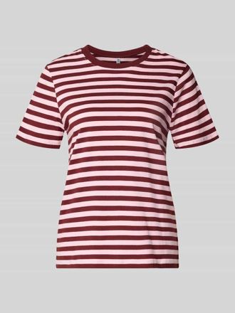 Pieces Regular Fit T-Shirt aus reiner Baumwolle Modell RIA in Bordeaux, Gr&ouml;&szlig;e XL