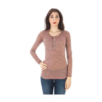 Fred Perry Truien & Vesten, Dames, Roze, M, Wol, Long Sleeve Sweater