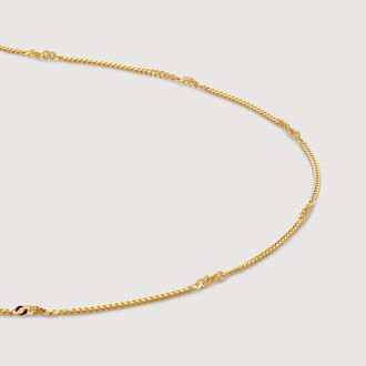 Monica Vinader Gold Curb Twist Choker Necklace Adjustable 35-41cm/14-16