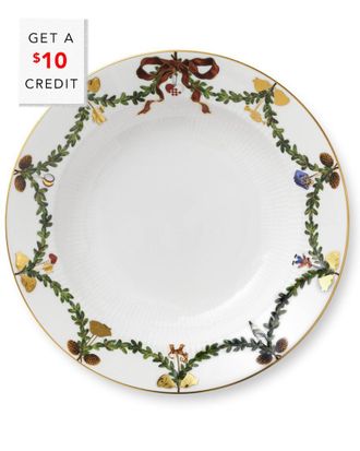 ROYAL COPENHAGEN Star Fluted Christmas Rim Soup Bowl with $10 Credit