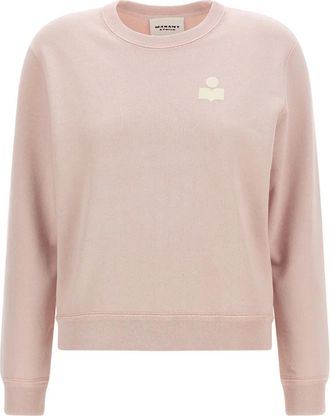 Isabel Marant Felpa girocollo con logo ricamato - Rosa