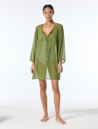 Michael Kors Cover Up Shirt in Evergreen at Nordstrom, Size Large