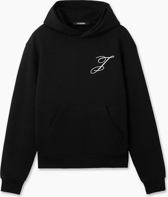 Jacquemus Mens Mens Black Jacquemus Le Hoodie Logo Sweatshirt - Size: 38