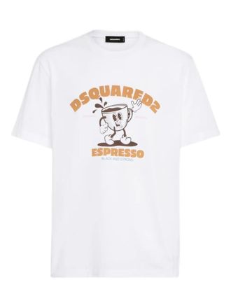 Dsquared2 White Crewneck Printed T-Shirt