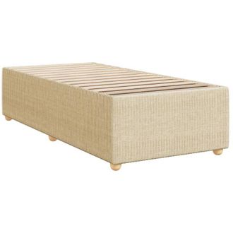 vidaXL Estructura De Cama Sin Colch&oacute;n Tela Crema 80x200 Cm Vidaxl