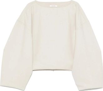 Entire studios Fondant Boat Neck Jumper - Dames - Longsleeves - Beige - XS - Wol - Tops