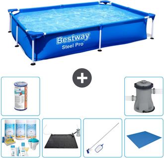 Bestway Piscina Bestway Steel Pro Rectangular - 221x150x43 Cm - 7-piezas S22061