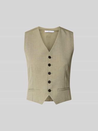 Iro Slim Fit Weste mit V-Ausschnitt in Khaki, Gr&ouml;&szlig;e 36