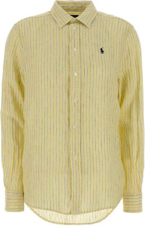 Ralph Lauren Light Yellow Striped Logo Shirt