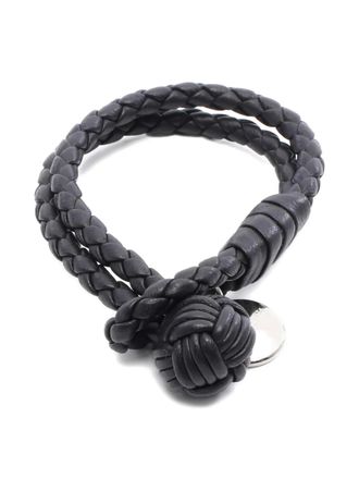 Bottega Veneta Bracciale Intrecciato in pelle - Nero