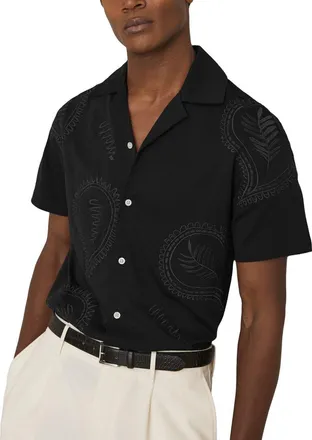 Reiss Stockwell Paisley Embroidered Shirt