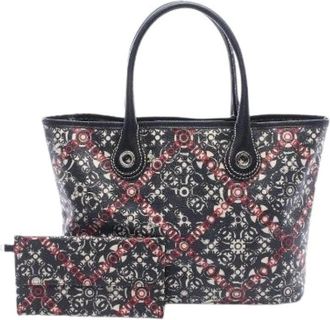 Chanel Pre-owned Coco Travel PVC Gecoat Canvas Leren Tote Tas - Dames - Vintage Shopper - Veelkleurig - ONE Size - Leer - Vintage