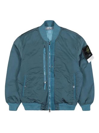 Stone Island zip-up front-pocket bomber jacket - Blue