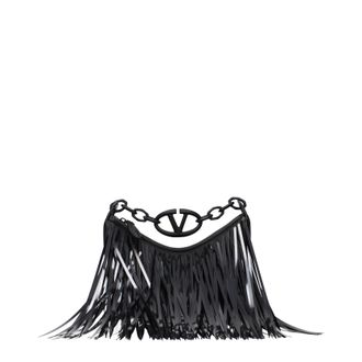 Valentino Garavani Damens Handtaschen aus schwarzem Leder