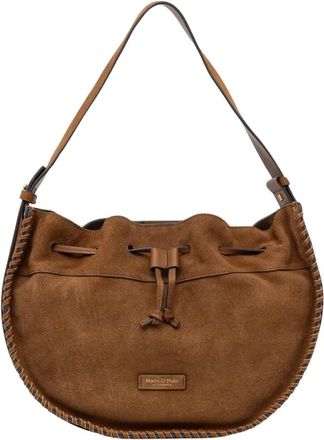 Marc O'Polo Hobo Bag - Dames - Schoudertassen - Bruin - ONE Size - Su&egrave;de - Tassen