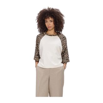 Catwalk Junkie Tops, Dames, Veelkleurig, XS, Dames Tops & T-shirts Baseball Leopard Tshirt