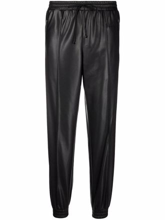 Philosophy di Lorenzo Serafini elasticated-waist tapered trousers - women - Polyurethane Resin/Viscose/Polyester - 44 - Black