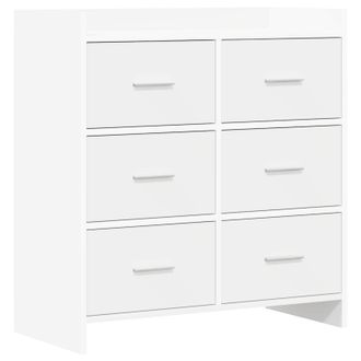 vidaXL Aparador Blanco 75 X 33 X 80 Cm Madera De Ingenier&iacute;a Vidaxl