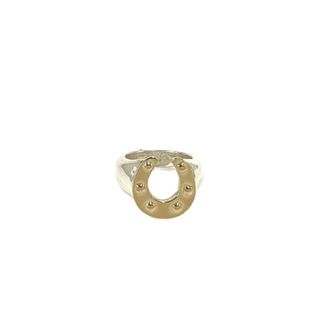 Herm&egrave;s Gold Silver Yellow Gold (18K) Silver 925 Band Ring (Pre-Owned)