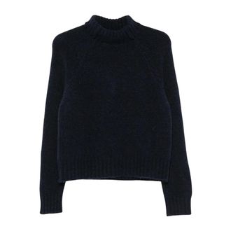 Jucca Truien & Vesten, Dames, Blauw, L, Wol, Trui met col en raglanmouwen
