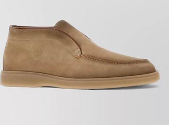 Santoni suede leather slip-on loafers