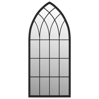 Berkfield Home Mirror Black 100x45 cm Iron for Indoor Use