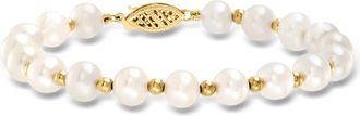 Ross-Simons 6-7mm Cultured Pearl Bracelet With 14kt Yellow Gold