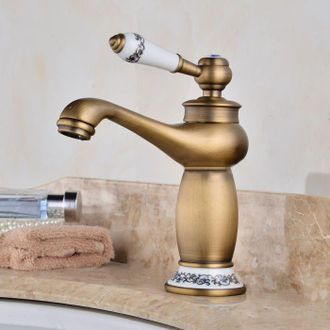 OEM Robinet R&eacute;tro Salle De Bain, Robinet De Lavabo Mitigeur Monocommande Lavabo, Robinet Eau Chaude Et Froide, Laiton