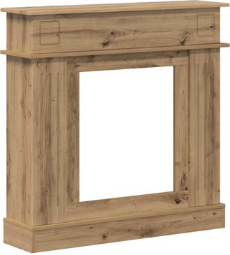 vidaXL Marco De Chimenea Roble Artisan 102 X 26 X 100 Cm Vidaxl