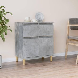 vidaXL Vidaxl - Aparador De Madera Contrachapada Gris Hormig&oacute;n 60x35x70 Cm