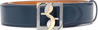 Billionaire Boys Club logo-buckle leather belt - men - Calf Leather - 110 - Blue