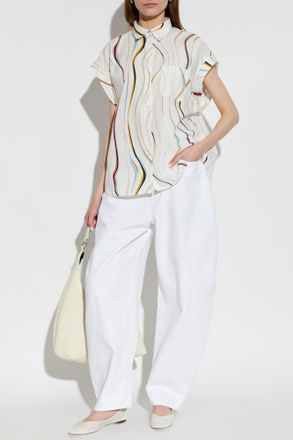 Paul Smith Oversize Sleeveless Shirt, Womens, White