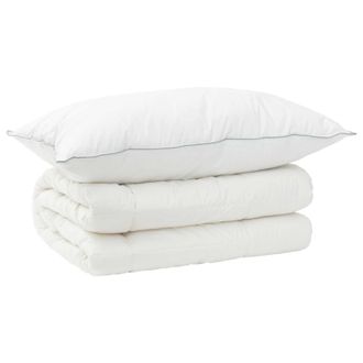 vidaXL Set Di Piumone E Cuscini 2 Pz 155x200 Cm 4 Stagioni 300 Gsm Vidaxl