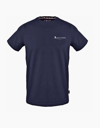 Aquascutum Mens Regular Fit Crew Neck Short Sleeve T-Shirt - Navy - Size: 2X large
