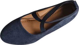 Generic Blue Womens Round Toe Moccasins with Wedge Heels for Everyday Casual Outings Flock Material Comfortable and Versatile