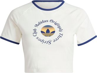 adidas (WMNS) adidas Originals Graphics Crop T-shirt Asia Sizing White JG8058