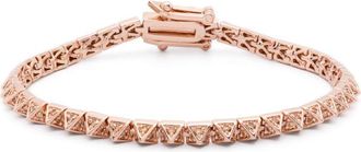 Eddie Borgo Bracciale tennis Pyramid con pavé - Rosa