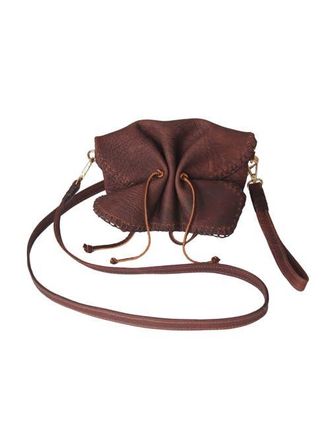 Carlos Falchi Mini Butterfly Lambskin Bag in Wax Brown at Nordstrom