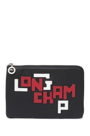 Longchamp Le Pliage Cuir LGP Pouch in Black at Nordstrom Rack
